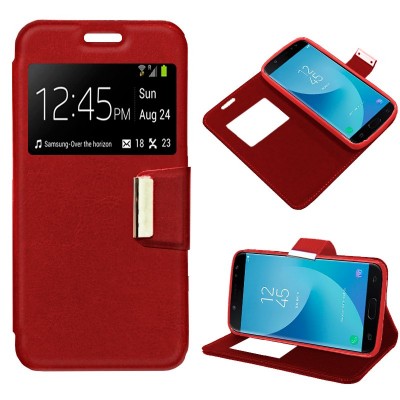 Flip Cover Samsung Galaxy J7 2017 Rojo