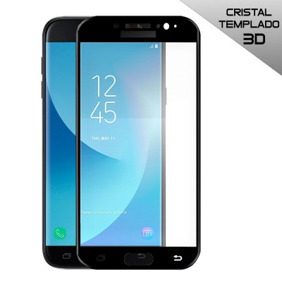 Protector Cristal Templado Samsung Galaxy J7 2017 Negro