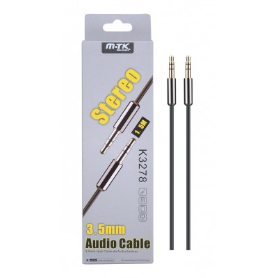 Cable Alargador Audio Metal 3.5mm 1.5m K3278