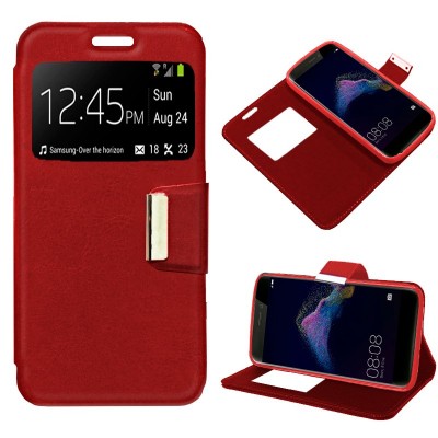 Flip Cover Huawei P8 Lite 2017 Rojo