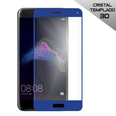 Protector Cristal Templado Huawei P8 Lite 2017 Azul